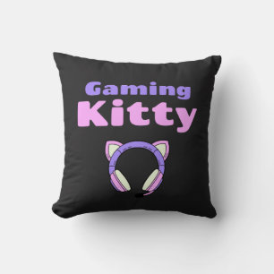 Coussin Lady Gamer - Kitty Joueuse