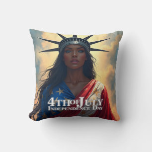Coussin Lady Liberty réinventée - Un nouveau visage de la