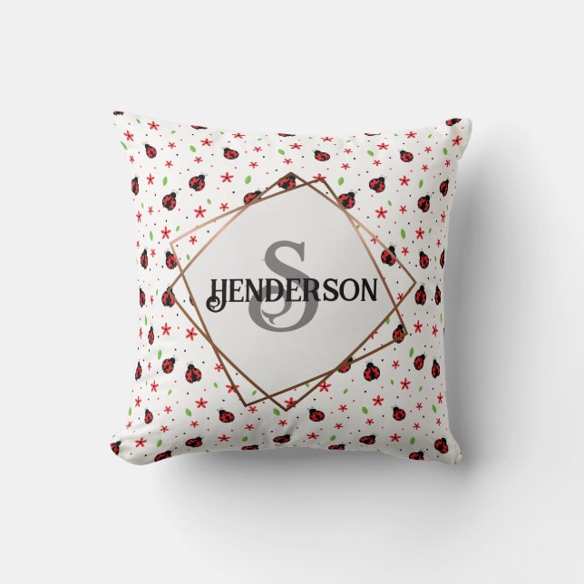 Coussin Ladybug personnalisé (Recto)