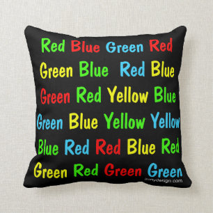 Coussin L'affiche d'essai de Stroop