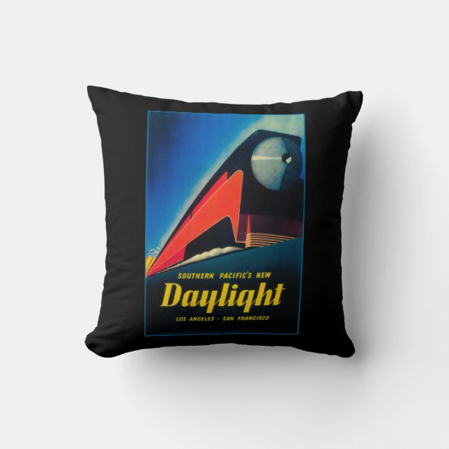 Coussin L'affiche promotionnelle de train de lumière du (Recto)