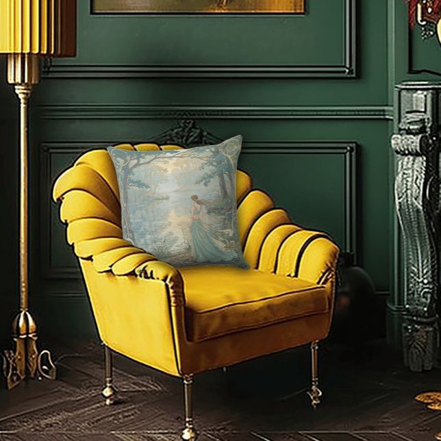 Coussin L'Âge d'or de l'Art nouveau de Grâce (Créateur téléchargé)