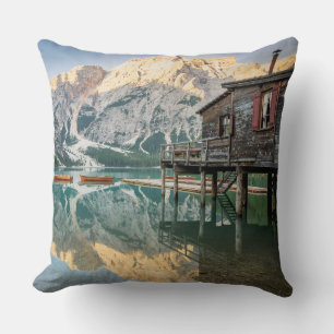 Coussin Lago di Braies dans les Dolomites en Italie