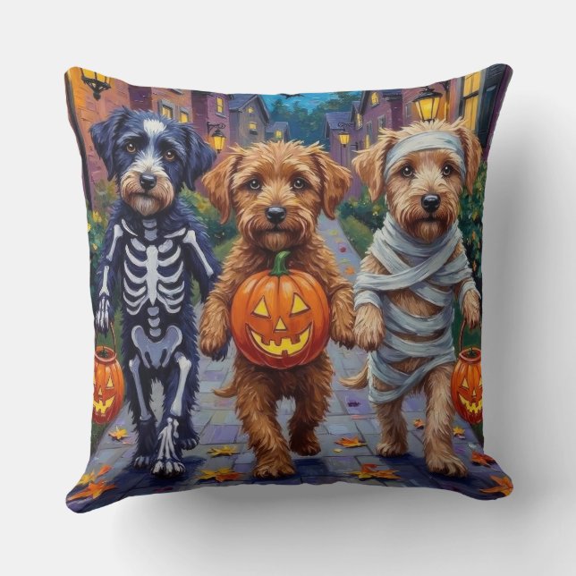 Coussin Lagotto Romagnolo Trick-or-Treating Halloween (Verso)