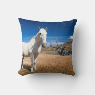 Coussin Laguna Azul, paysage avec chevaux