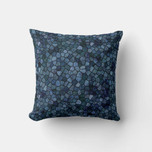 Coussin Lagune Bleue Minuit Pavé Terrazo Patchwork