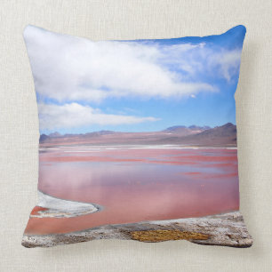 Coussin Lagune rouge, Laguna Colorada, carreau de la