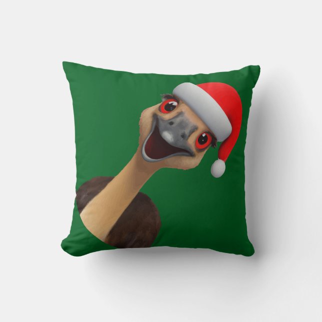 Coussin L'aide australien du Père Noël - Émeu de Noël mign (Recto)