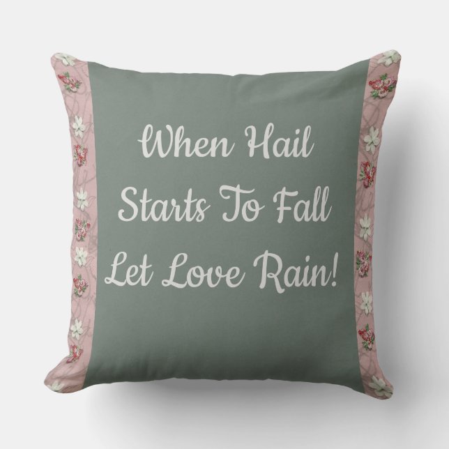 Coussin Laisse Love Rain ! (Recto)