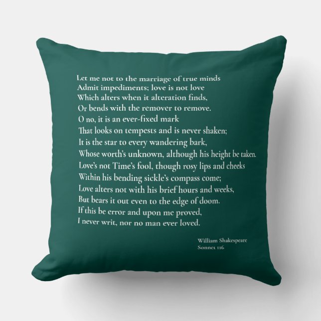 Coussin "Laisse-moi ne pas marier les vrais esprits" Sonne (Recto)