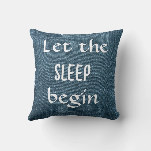 Coussin Laisser Commencer L'Aventure (Sommeil) - Double Cô (Verso)