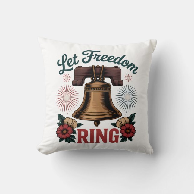 Coussin Laisser la liberté sonner Bell Patriotique (Recto)