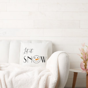 Coussin Laisser la neige minimaliste neige moderne