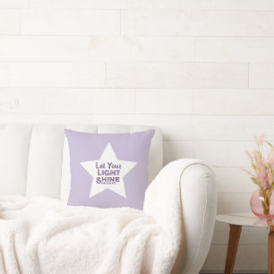 Coussin Laissez briller votre lumière Verset biblique Étoi