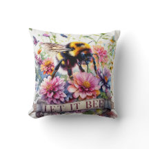 Laissez-le faire – Aquarelle Abeille Florale de Pr