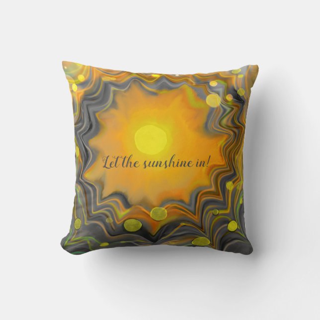 Coussin Laissez le soleil briller dans l'amour rétro (Recto)