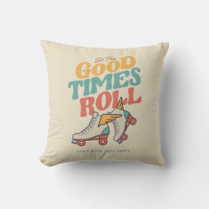 Coussin LAISSEZ LES BONS TEMPS ROULER 80s RETRO ROLLER SKA