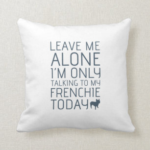 Coussin Laissez-moi seul, bleu