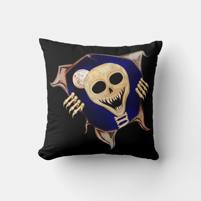 Coussin Laissez-moi sortir (Échapper à Skeleton) (Recto)
