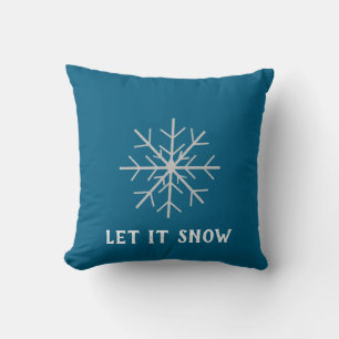 Coussin Laissez neiger, Flocon de neige