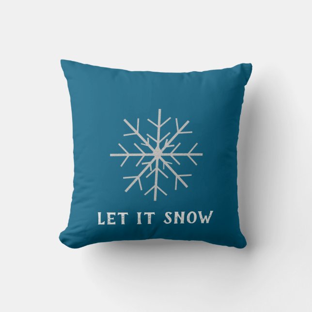 Coussin Laissez neiger, Flocon de neige  (Recto)