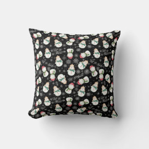 Coussin Laissez Tomber la Neige Bonhomme de Neige Fantaisi