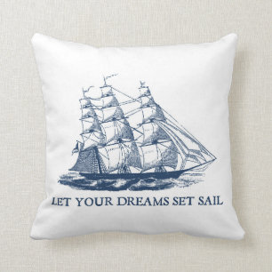 Coussin Laissez votre carreau de voile réglé par rêves