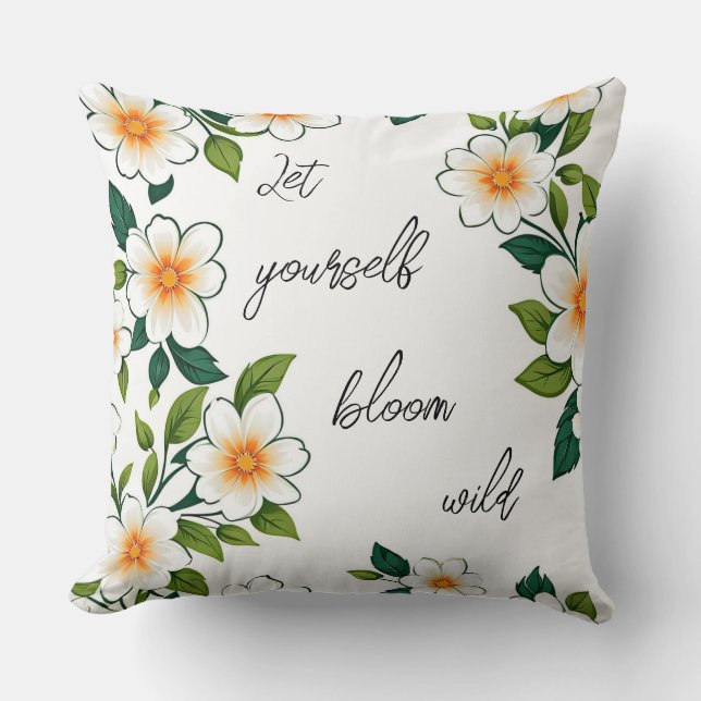 Coussin Laissez-vous fleurir (Recto)