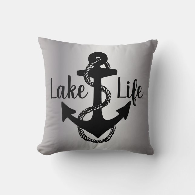 Coussin LAKE nautique LIFE + ANCRE | (Recto)