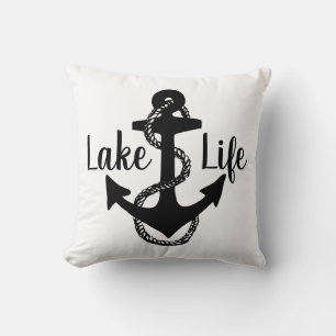 Coussin LAKE nautique LIFE + ANCRE - deux côtés