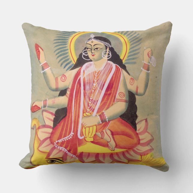 Coussin Laksmi se reposant sur un trône de lotus part, (Recto)