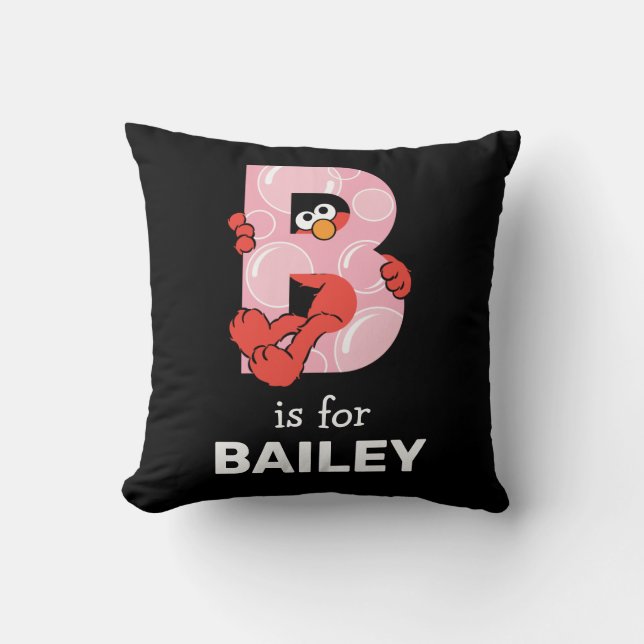 Coussin L'alphabet d'Elmo | B Bulles (Recto)