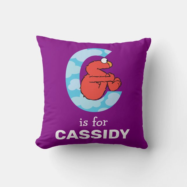 Coussin L'alphabet d'Elmo | C Nuages (Recto)