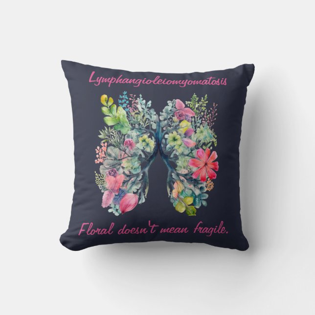 Coussin LAM Floral Doesn't Mean Women's Throw Pillow (Recto)