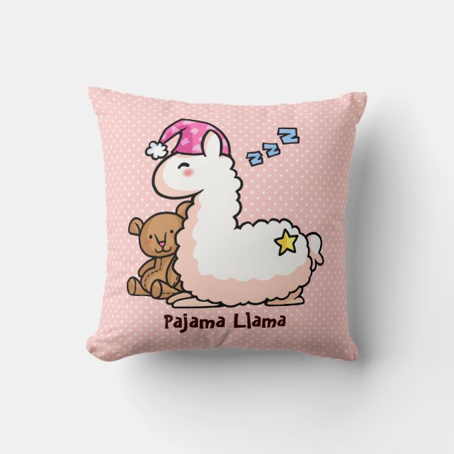Coussin Lama de pyjama (Recto)