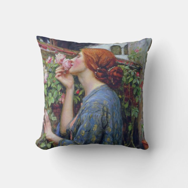 Coussin L'âme du Rose, John William Waterhouse (Recto)