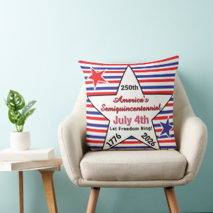 Coussin L'Amérique 250 ans Dieu bénisse l'Amérique