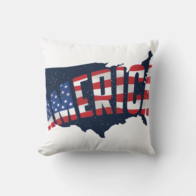 Coussin L'Amérique aux étoiles et aux rayures (Recto)