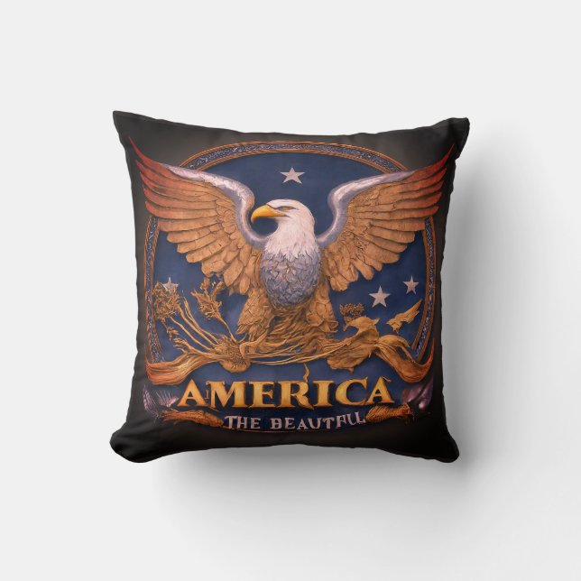 Coussin L'Amérique, le beau (Recto)