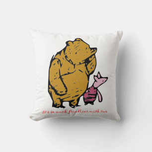 Coussin L'amitié de Winnie l'ourson et Porcinet
