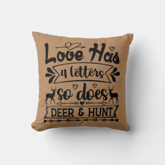 Coussin L'Amour A 4 Lettres, Le Cerf Et La Chasse