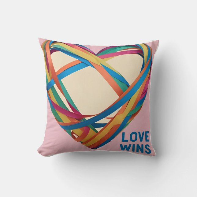 Coussin L'amour Abstrait de la liquidité : LGBTQ+ gagne (Recto)