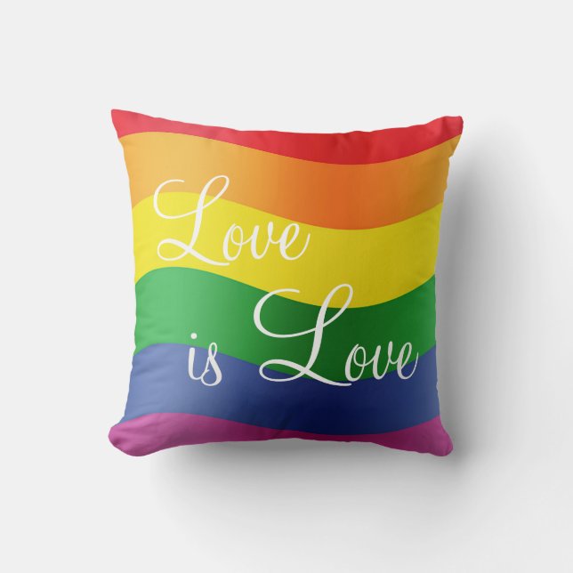 Coussin L'amour arc-en-ciel est l'amour Jeu d'oreiller (Recto)