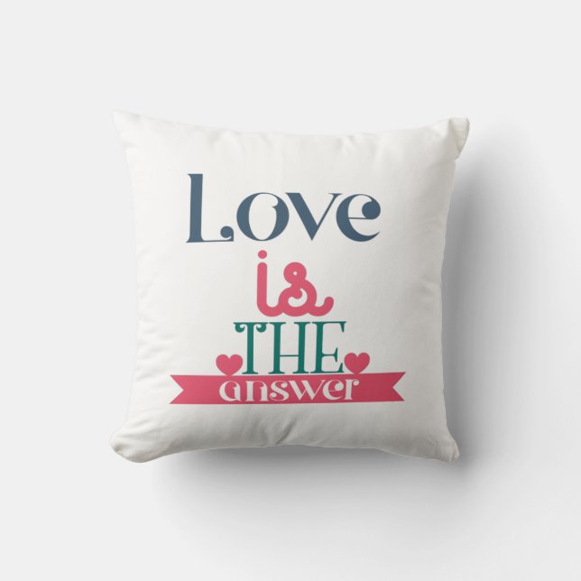 Coussin L'Amour Cadeau Couple Est La Réponse (Recto)