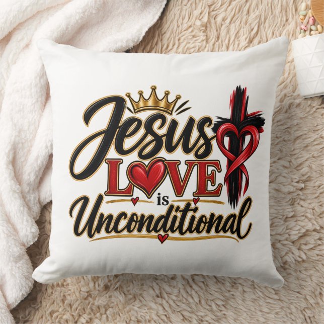 Coussin L'amour de Jésus est inconditionnel  (Couverture)