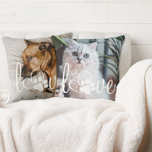 Coussin L'amour de la vie des animaux   Empreinte de patte