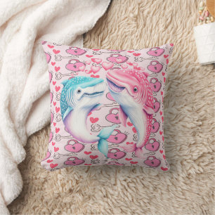 Coussin L'amour des baleines : Un conte romantique des âme