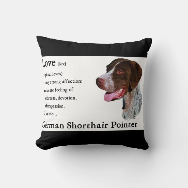 Coussin L'Amour Du Pointeur Allemand À Brun Est (Recto)