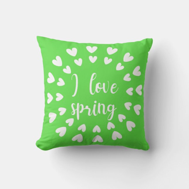 Coussin L'Amour du Printemps, Petits Coeurs (Recto)