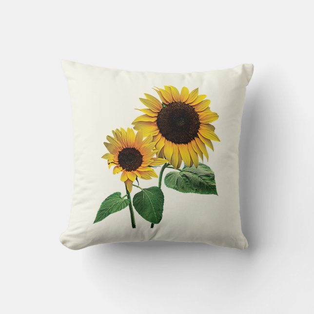 Coussin L'amour d'une maman tournesol (Recto)